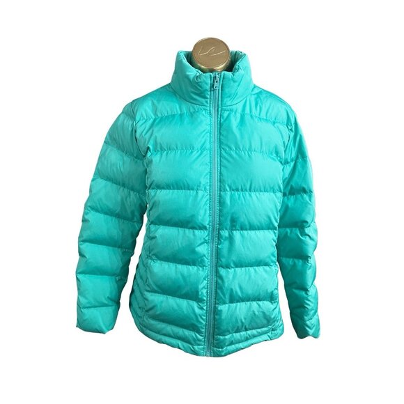 Lands' End Jackets & Blazers - Women’s Lands End Aqua Puffer Jacket Coat - Size Large L